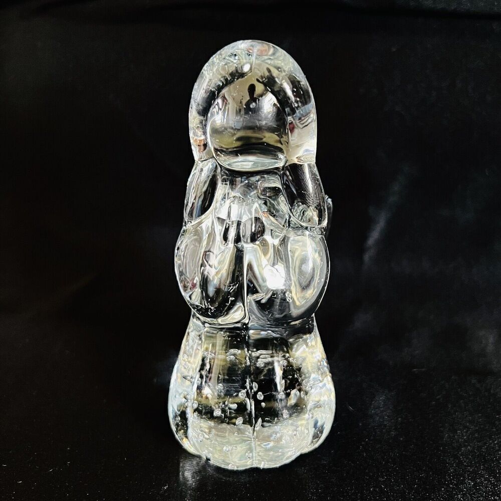 Vintage Two's Company Clear Handblown Glass Praying Angel Figurine Bubble